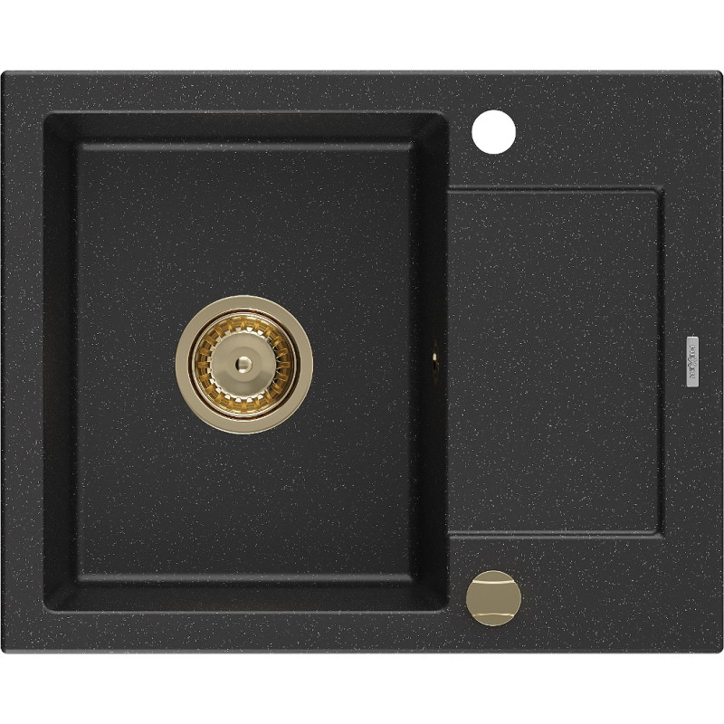 Mexen Enzo гранитна кухненска мивка с 1 корито и отцедник 576 x 465 mm,