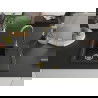 Мексен Енцо гранитна мивка 1-камера с отцеждач 576 x 465 мм, черен/сребрист металик, златен сифонов - 6506571005-73-G