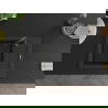 Mexen Enzo гранитна мивка 1-коморова с отцеждач 576 x 465 mm, черен/сребрист металика, черен сифон - 6506571005-73-B