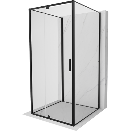 Mexen Exo-3S тристенна душ кабина 90 x 90 см, прозрачна, черна - 819-090-090-70-00-3S