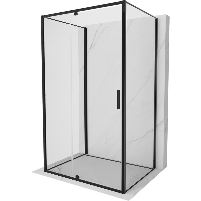 Mexen Exo-R 3S душ кабина 3-стенна, отваряща се 90 x 100 см, прозрачна, черна
