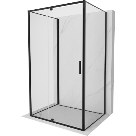 Mexen Exo-3S душ кабина с 3 стени, отваряема, 155 x 100 см, прозрачна, черна