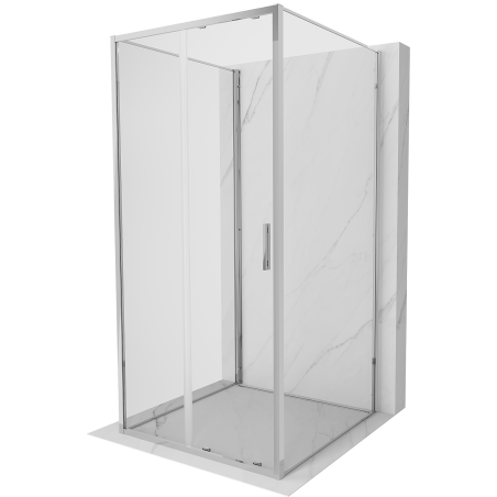 Mexen Exo-3S душ кабина с три стени, плъзгаща се, 90 x 90 см, прозрачна, хром