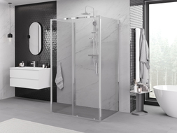 Mexen Exo-S 3S душ кабина 3-стенна плъзгаща се 140 x 90 см, прозрачна, хром