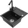 Mexen Enzo гранитна мивка с една камера с отцедник и кухненски смесител