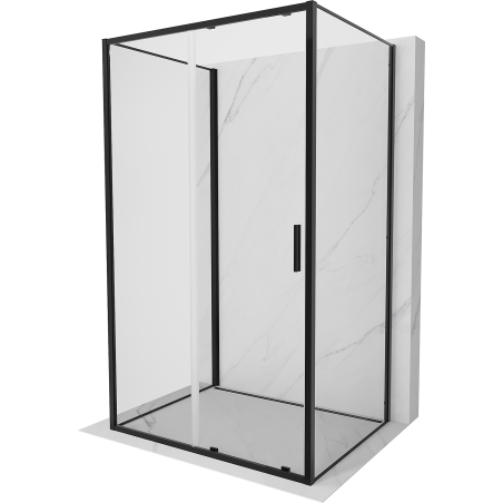 Mexen Exo-S 3S душ кабина с 3 стени плъзгаща се 120 x 70 см, прозрачна, черна