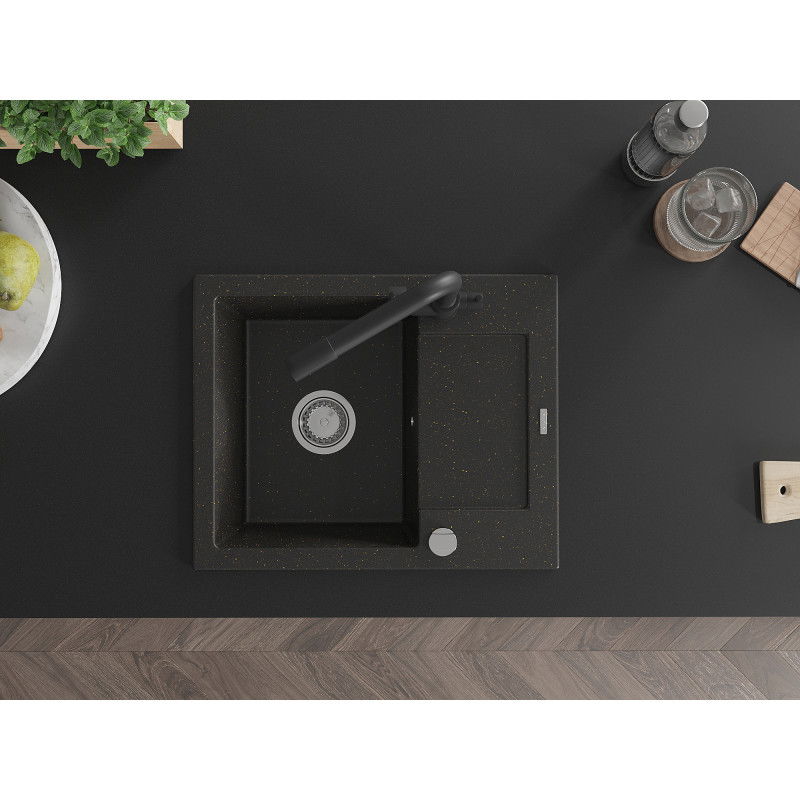 Mexen Enzo гранитна кухненска мивка с 1 корито, с отцедник и кухненски