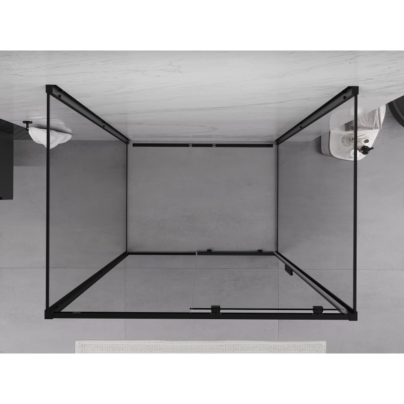 Mexen Exo-S 3S душ кабина с 3 стени плъзгаща се 120 x 70 см, прозрачна, черна