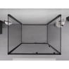 Mexen Exo-S 3S душ кабина с 3 стени плъзгаща се 120 x 70 см, прозрачна, черна