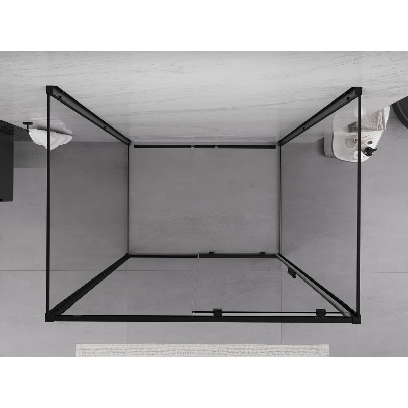 Mexen Exo-S 3S трислойна плъзгаща се душ кабина 95 x 85 см, прозрачна, черна