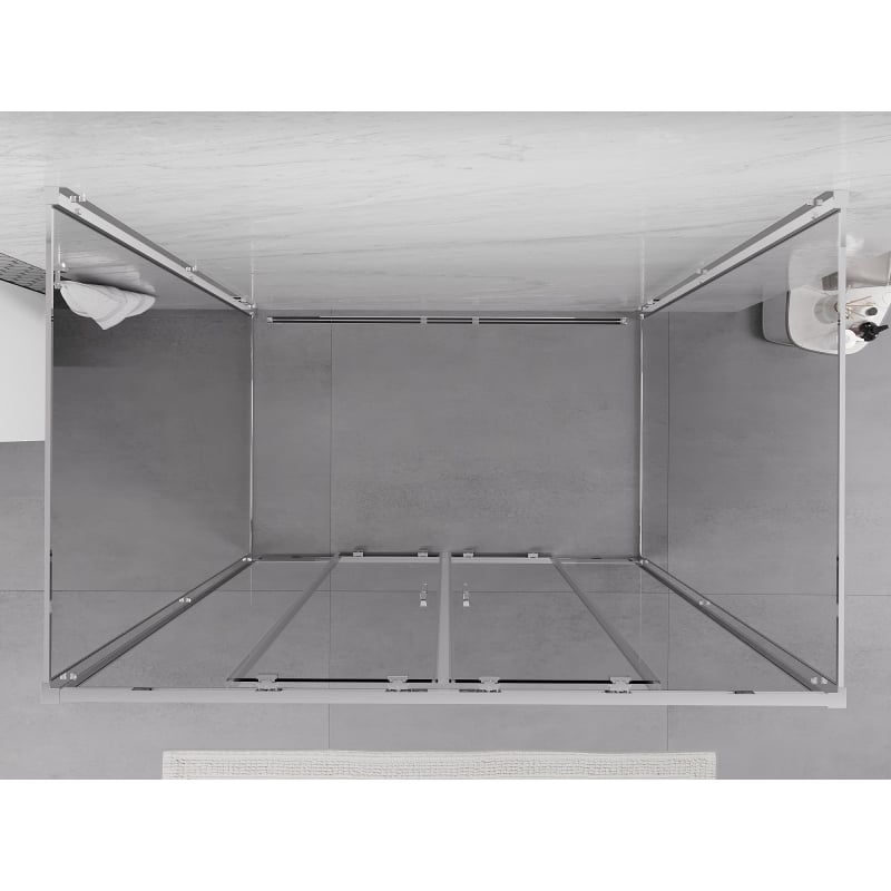 Mexen Exo-3S 3-стенна плъзгаща душ кабина 160 x 80 см, прозрачна, хром