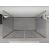 Mexen Exo-3S 3-стенна душ кабина със стъклена врата 140 x 80 см, прозрачна,