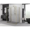 Mexen Exo-S Duo 3S тристенна плъзгаща се душ кабина 150 x 95 см, прозрачна, златна