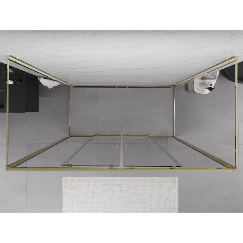 Mexen Exo-S Duo 3S 3-стенна душ кабина с плъзгащи се врати 190 x 100 см, прозрачна,