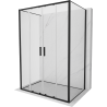 Mexen Exo-3S 3-стенна плъзгаща се душ кабина 140 x 80 см, прозрачна, черна