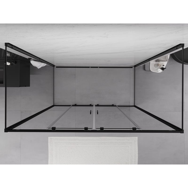 Mexen Exo-S Duo 3S душ кабина 3-стенна плъзгаща се 170 x 80 cm, прозрачна, черна