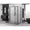 Mexen Exo-S Duo 3S 3-стенна плъзгаща се душ кабина 180 x 90 см, прозрачна, черна
