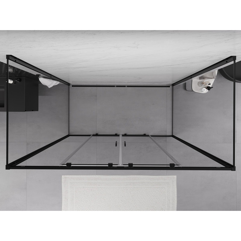 Mexen Exo-S Duo 3S 3-стенна плъзгаща се душ кабина 180 x 90 см, прозрачна, черна