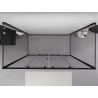 Mexen Exo-S Duo 3S кабина за душ 3-стенна плъзгаща се 200 x 90 см, прозрачна, черна