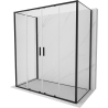 Mexen Exo-S Duo 3S душ кабина с 3 плъзгащи се стени 190 x 95 см, прозрачна, черна