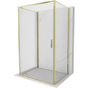 Mexen Exo-BR 3S трисекционна душ кабина с панти 80 x 75 см, прозрачна, златна