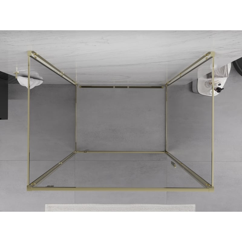 Mexen Exo-3S душ кабина тристенна с отваряща врата 90 x 75 см, прозрачна,