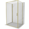 Mexen Exo-3S тристенен душ кабина с врата 100 x 85 см, прозрачна, златна