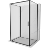 Mexen Exo-3S душ кабина 3-стенна шарнирна 90 x 75 см, прозрачна, черна