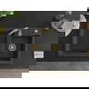 Mexen Tomas гранитна мивка с 2 камери 800 x 500 mm, черна на точки, златен сифон - 6516802000-76-G