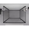 Mexen Exo-3S 3-стенна сгъваема душ кабина 70 x 100 см, прозрачна, черна