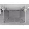 Mexen Exo-3S тричка стенна душ кабина с панти 120 x 75 см, прозрачна, хром
