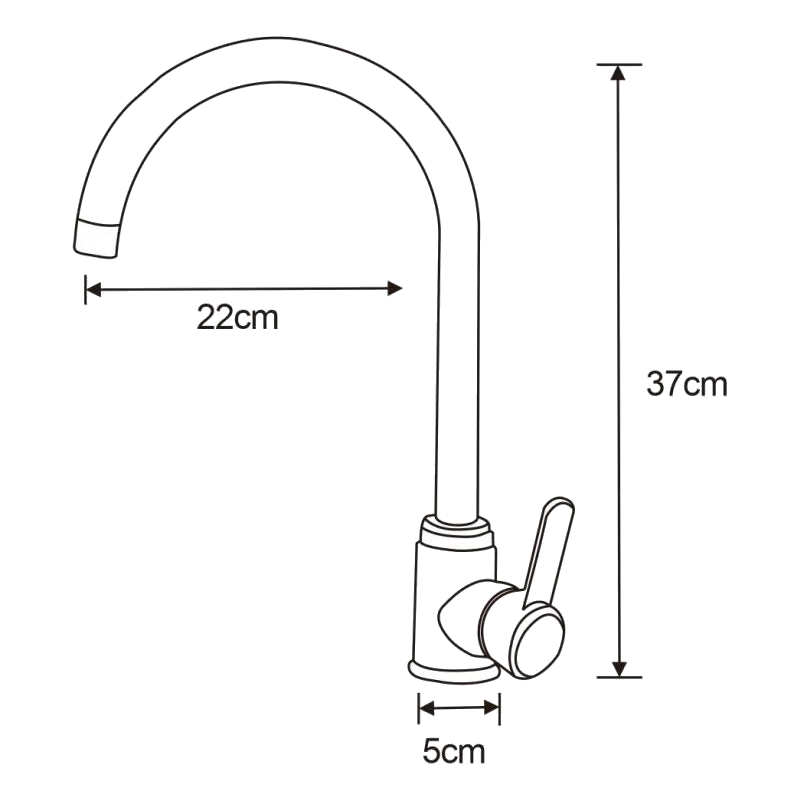 Mexen Sanika кухненски смесител, хром - 672500-00