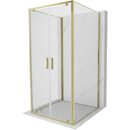 Mexen Exo-BR Duo 3S душ кабина 3-стенна с отваряща се врата 90 x 90 см, прозрачна,