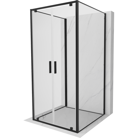 Mexen Exo-BR Duo 3S душ кабина 3-стенна с отваряне 70 x 70 см, прозрачна, черна