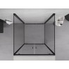 Mexen Exo-BR Duo 3S душ кабина 3-стенна с панти 90 x 90 см, прозрачна, черна