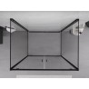 Mexen Exo-BR Duo 3S душ кабина 3-стенна с панти 90 x 70 см, прозрачна, черна