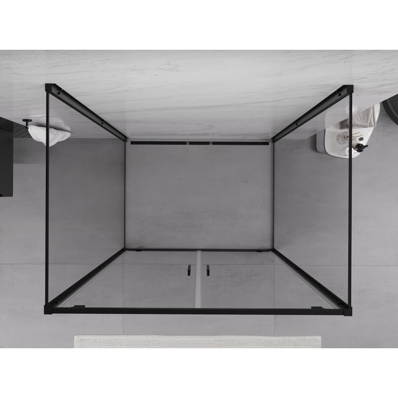 Mexen Exo-3S триизмерна душ кабина, 80 x 100 см, прозрачна, черна - 8182-080-100-70-00-3S