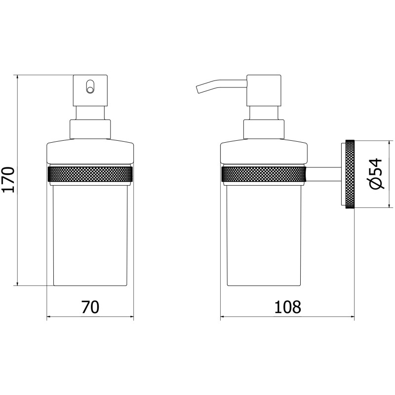 Mexen Gravo дозатор за сапун, златен - 70A93058-50