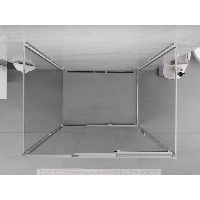 Mexen Exo-3S 3S 3-стенна плъзгаща се душ кабина 100 x 75 см, прозрачна, хром