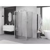 Mexen Exo-3S душ кабина с 3 плъзгащи стени 80 x 80 см, прозрачен, хром