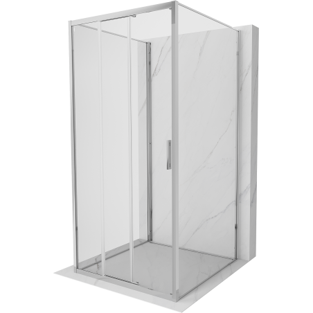 Mexen Exo-3S душ кабина 3-стенна плъзгаща се 85 x 85 см, прозрачна, хром