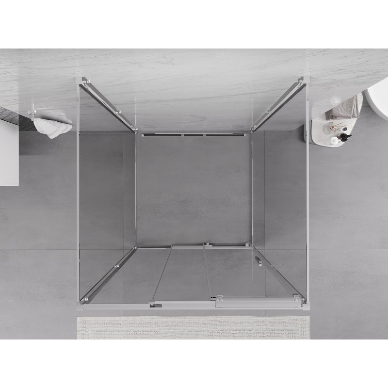 Mexen Exo-3S 3S душ кабина 3-стенна плъзгаща 85 x 85 см, прозрачен, хром