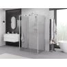 Mexen Exo-3S душ кабина с 3 стени, плъзгаща се 80 x 90 см, прозрачна, хром