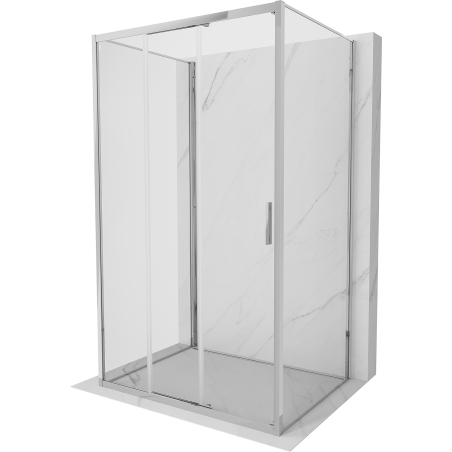 Mexen Exo-3S душ кабина 3-стенна плъзгаща 80 x 100 см, прозрачна, хром