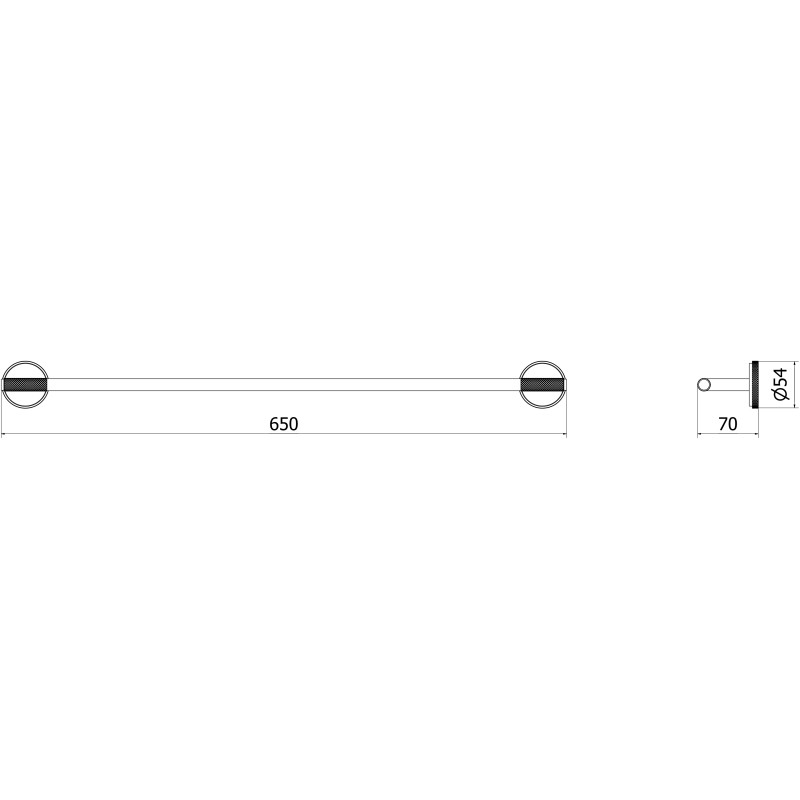 Mexen Gravo закачалка за кърпи, четкано злато - 70A93045-55