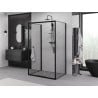 Mexen Exo-3S 3-стенна плъзгаща се душ кабина 80 x 75 см, прозрачна, черна