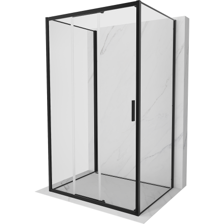 Mexen Exo-3S 3-стенна плъзгаща се душ кабина 90 x 85 см, прозрачна, черна