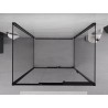Mexen Exo-3S 3S душ кабина 3-стенна плъзгаща 100 x 85 см, прозрачна, черна