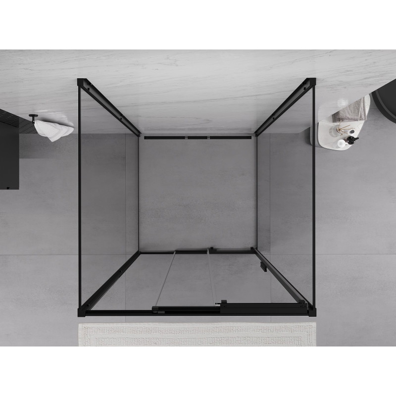 Mexen Exo-3S 3S душ кабина 3-стенна плъзгаща 90 x 90 cm, прозрачна, черна