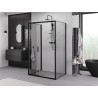 Mexen Exo-3S 3S 3-степенна плъзгаща се душ кабина 80 x 95 см, прозрачна, черна